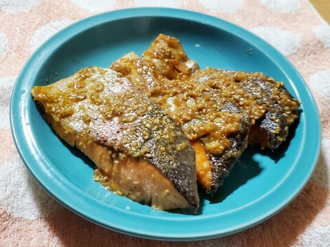 鮭のゴマ&ゴマ味噌漬け焼き